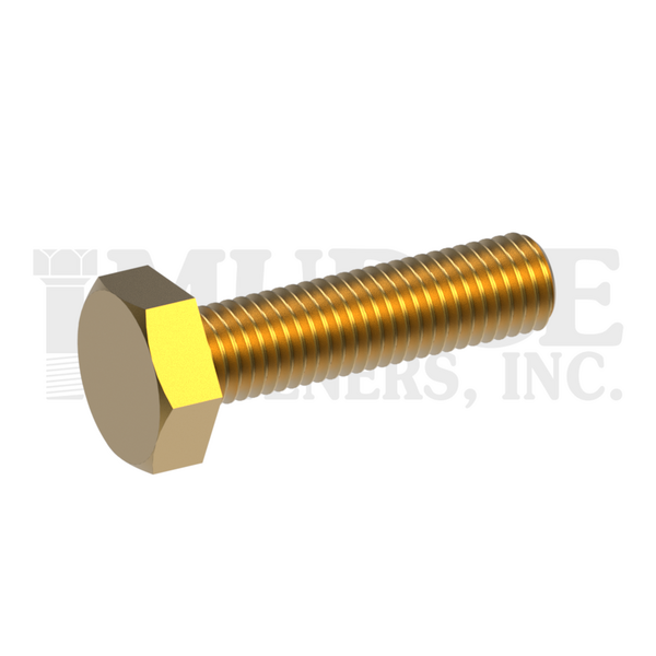 205025C0100BR 1/4-20 X 1"  HEX TAP BOLT BRASS